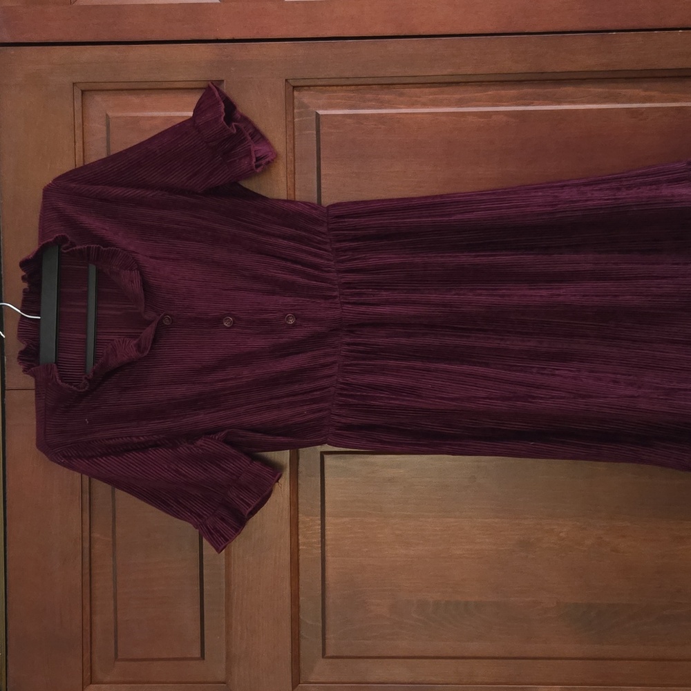 Ces Femme Elegant Burgundy Maxi Dress
